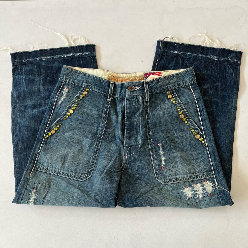 Vintage Y2K The Great Wall China Distressed Women’s Jeans Size 28